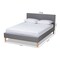 Baxton Studio Aneta Grey Upholstered King Size Platform Bed 156-9501 - alternate 6